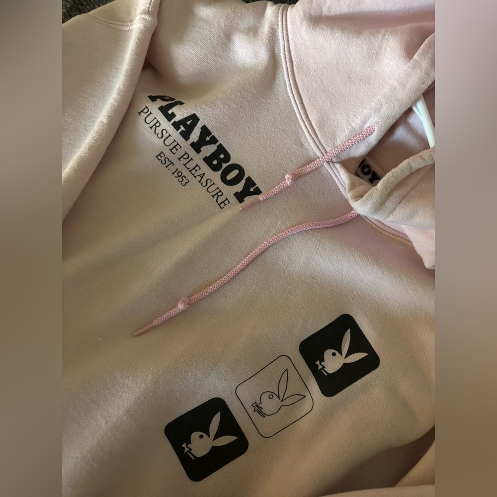 Baby pink playboy hoodie